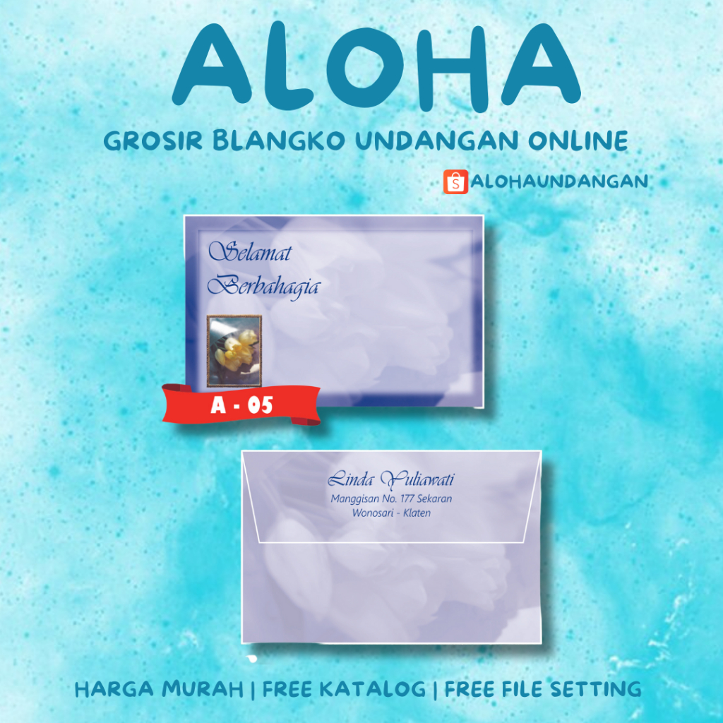 

AMPLOP KONDANGAN NIKAH FALAH A 05 50 PCS UKURAN KECIL | Aloha Undangan