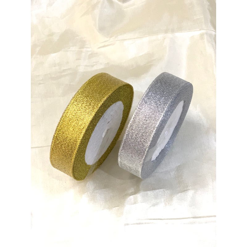 

Pita Glitter Metallic Emas Perak 2cm (3/4 inch)