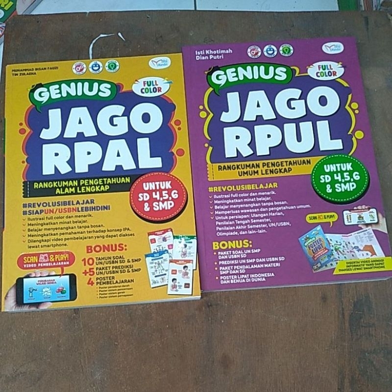 buku genius jago RPAL dan RPUL full color untuk sd kelas 4/5/6 dan smp original