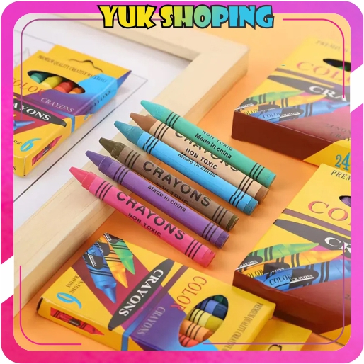 

✧YUKSHOPING✧ PENSIL CRAYON ISI 24 WARNA / PENSIL WARNA GAMBAR 24PCS / CRAYON SET ANAK 24 ART SET / ARTSET 24 PCS / PENSIL KRAYON ANAK MURAH S096