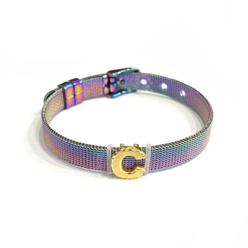 Gelang Gesper Liontin Inisial Huruf C Koleksi Josean Elegant Emas Asli