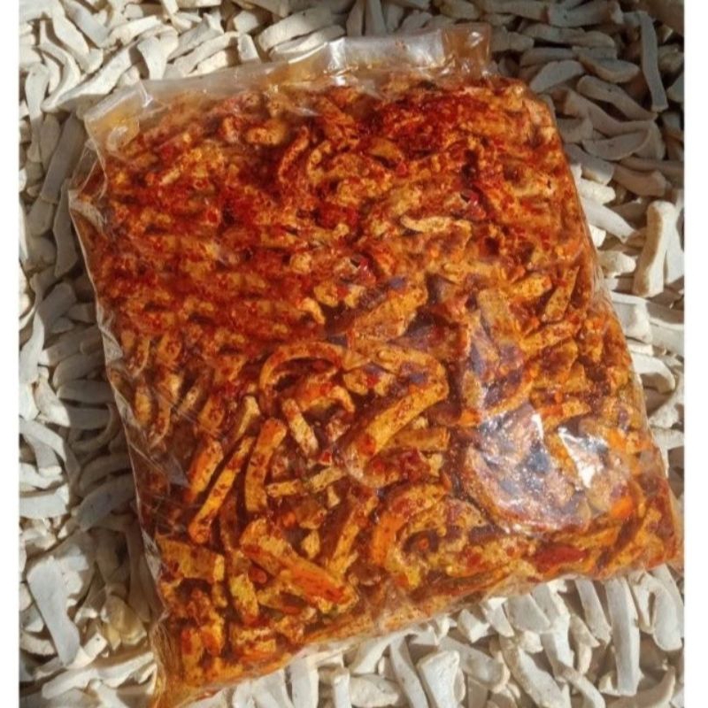 

Basreng gurih pedas daun jeruk 1kg rasa nagih kriuk renyah