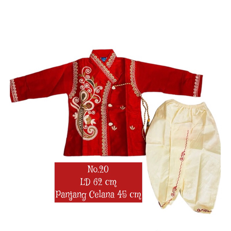 Setelan Sherwani Anak Size 18 LD 60 cm / Size 20 LD 62 cm Umur 2 3 4 Tahun Cowok Laki Kurta Baju Leb