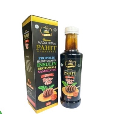 

Madu Hitam Pahit Gamat Gold Plus Habbatusauda Propolis Sambiloto Insulin 470 Gram