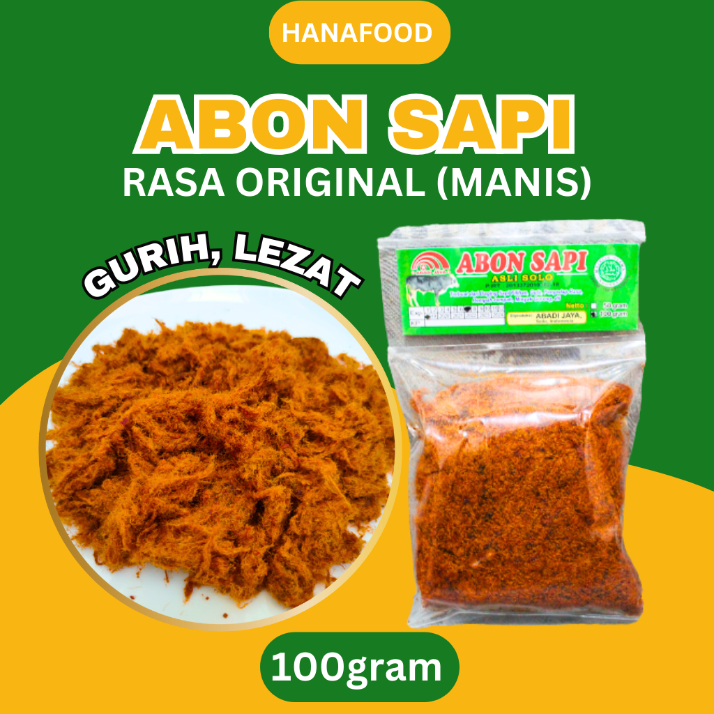 

ABON SAPI ASLI SOLO RASA ORIGINAL (MANIS) 100gram