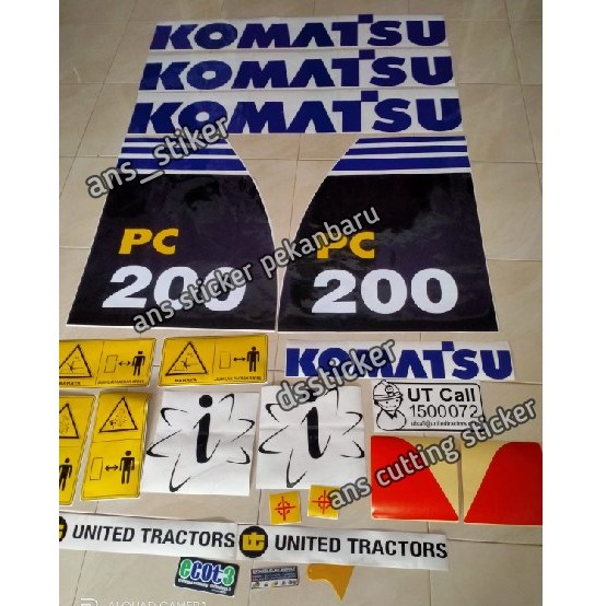 Sticker Excavator / Stiker Komatsu PC 200-8 MO