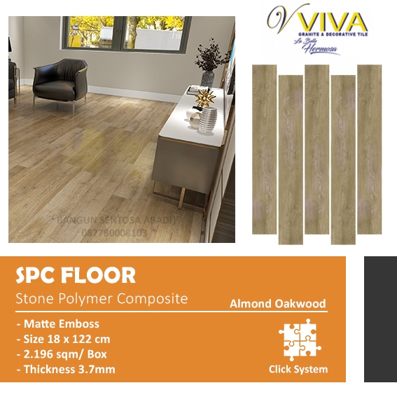 VIVA SPC 5MM CLICK SYSTEM / LANTAI CORAK KAYU VINYL WOOD