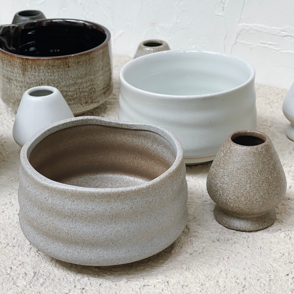 Matcha Bowl + Chasen Holder Ceramic Premium 10