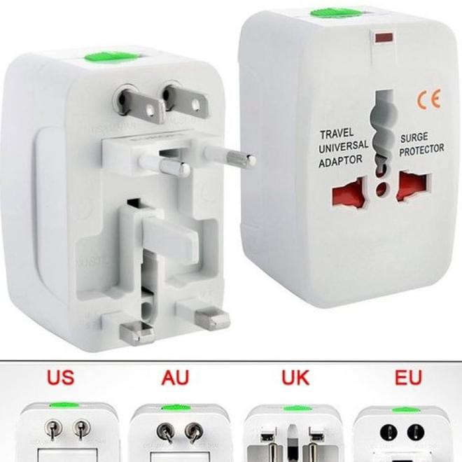 AITO SN02 Universal Travel Adaptor Internasional With Dual USB Port Universal Adaptor Colokan Listrik Colokan Adaptor