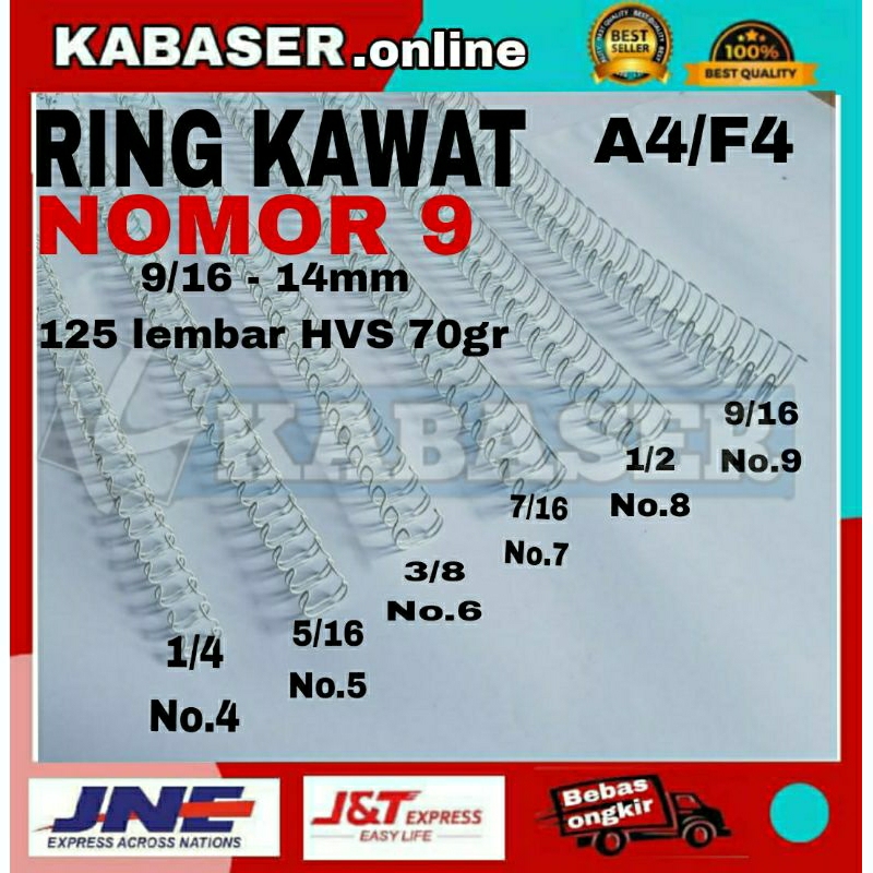 

Spiral kawat jilid 9/16 no 9 / spiral kawat murah ECER