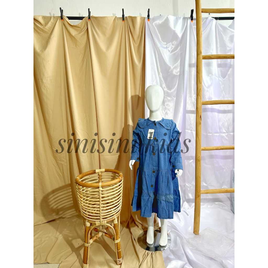 Gamis Jeans Anak Midi Dress anak perempuan tunik anak terbaru dan terlaris usia 3-8 tahun