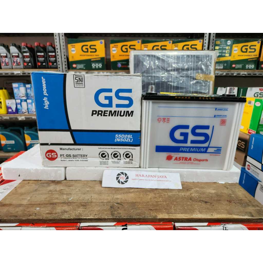 AKI MOBIL GS ASTRA 55D26L / N50ZL (60 AH) PREMIUM BASAH