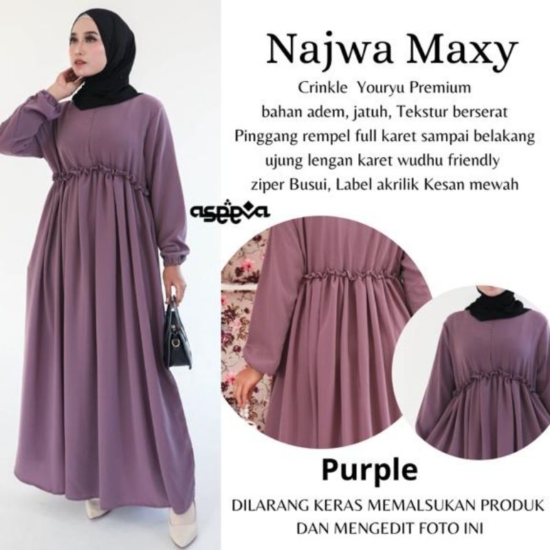 Najwa Maxy Gamis Terlaris by Aseeva