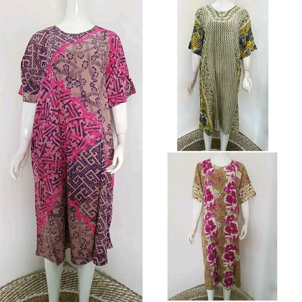 Daster Jumbo Luza ST BLH Model Stali Dress Lu-Za Batik Pekalongan