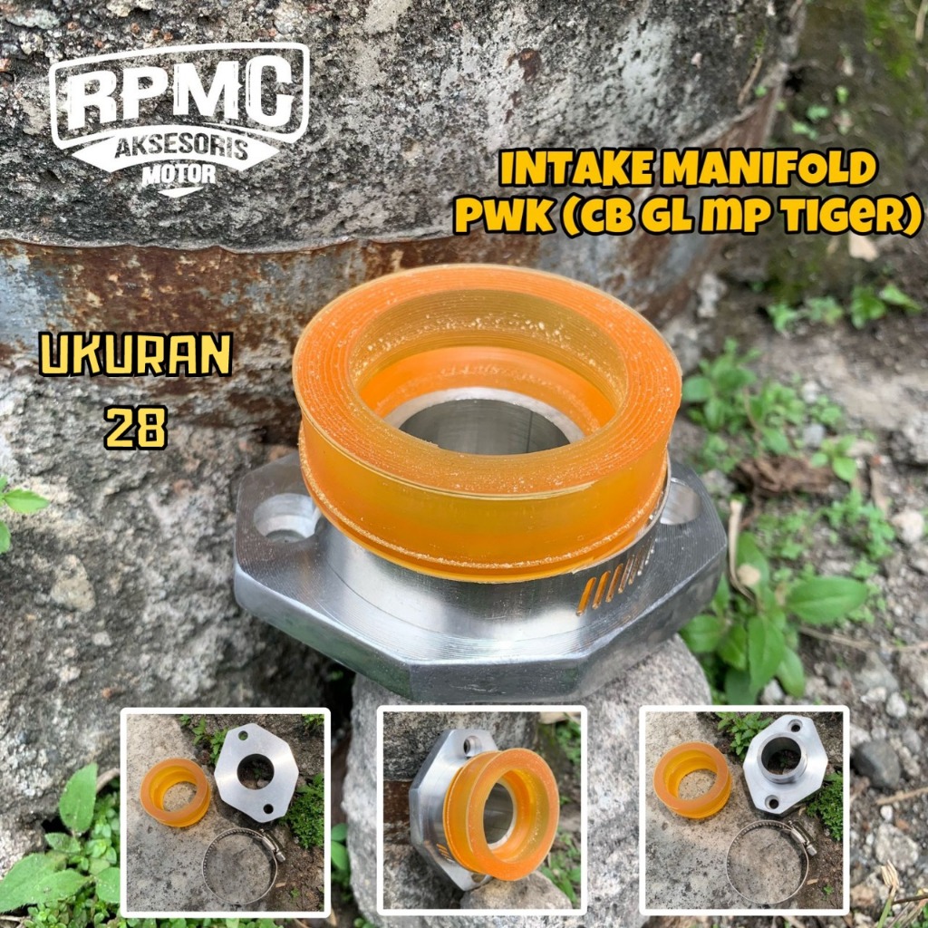 MANIFOLD TEFLON KARBU PWK PWL PE 24 26 28 30 32 34 35 38 MANIPOL INTAKE INTEK CB GL MEGAPRO TIGER PN