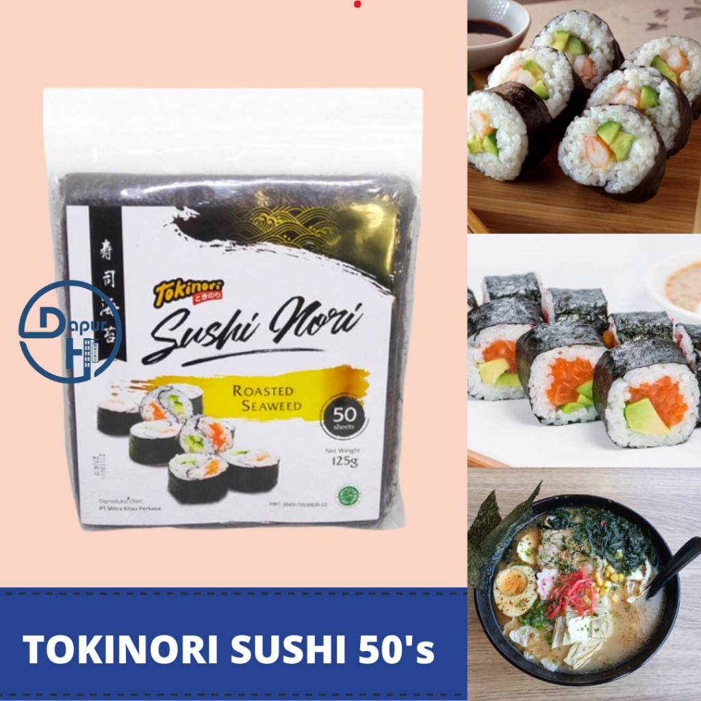 

NORI SUSHI TOKINORI 50 lembar /RUMPUT LAUT YAKINORI KIMBAB SUSHI HALAL//