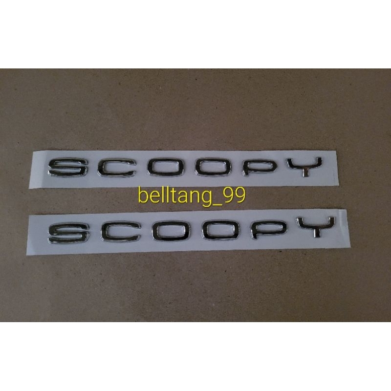 Emblem scoopy new timbul chrom/emblem scoopy new chrom timbul