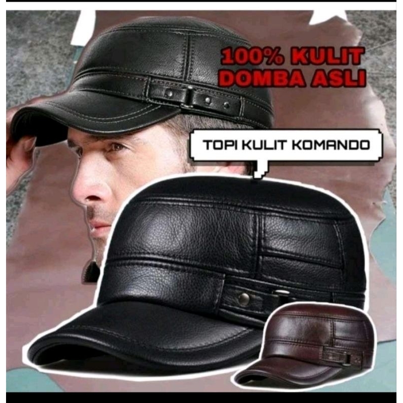 Ori Topi komando kulit domba asli super