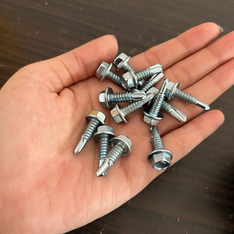 Baut Baja Ringan 12-14x20 steel