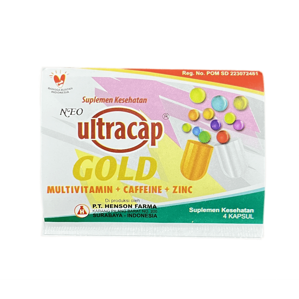 ULTRACAP GOLD Suplemen Multivitamin C E & B Kompleks Disertai Zinc