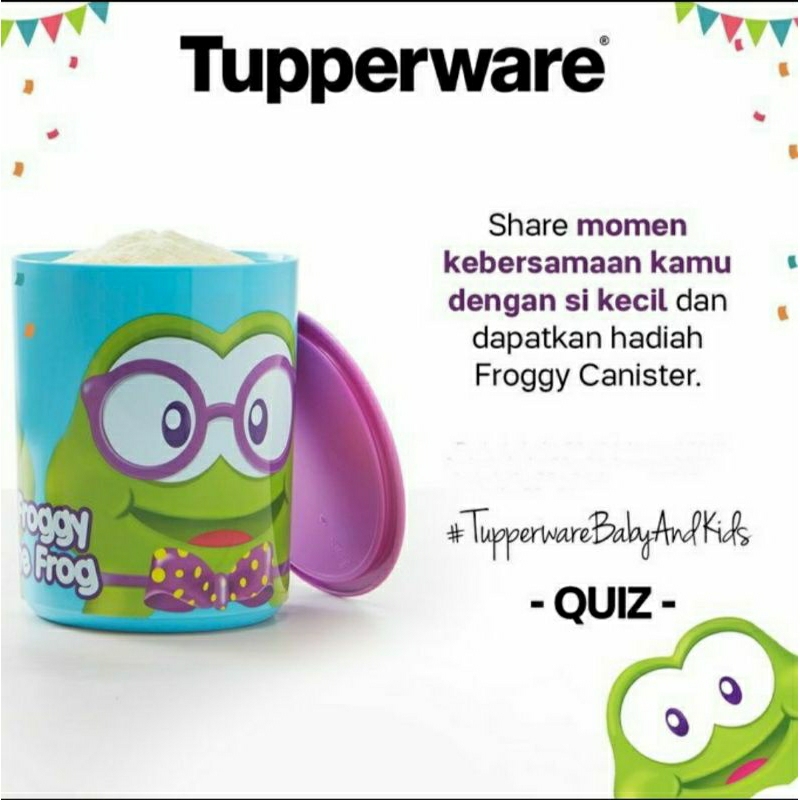 canister froggy tupperware