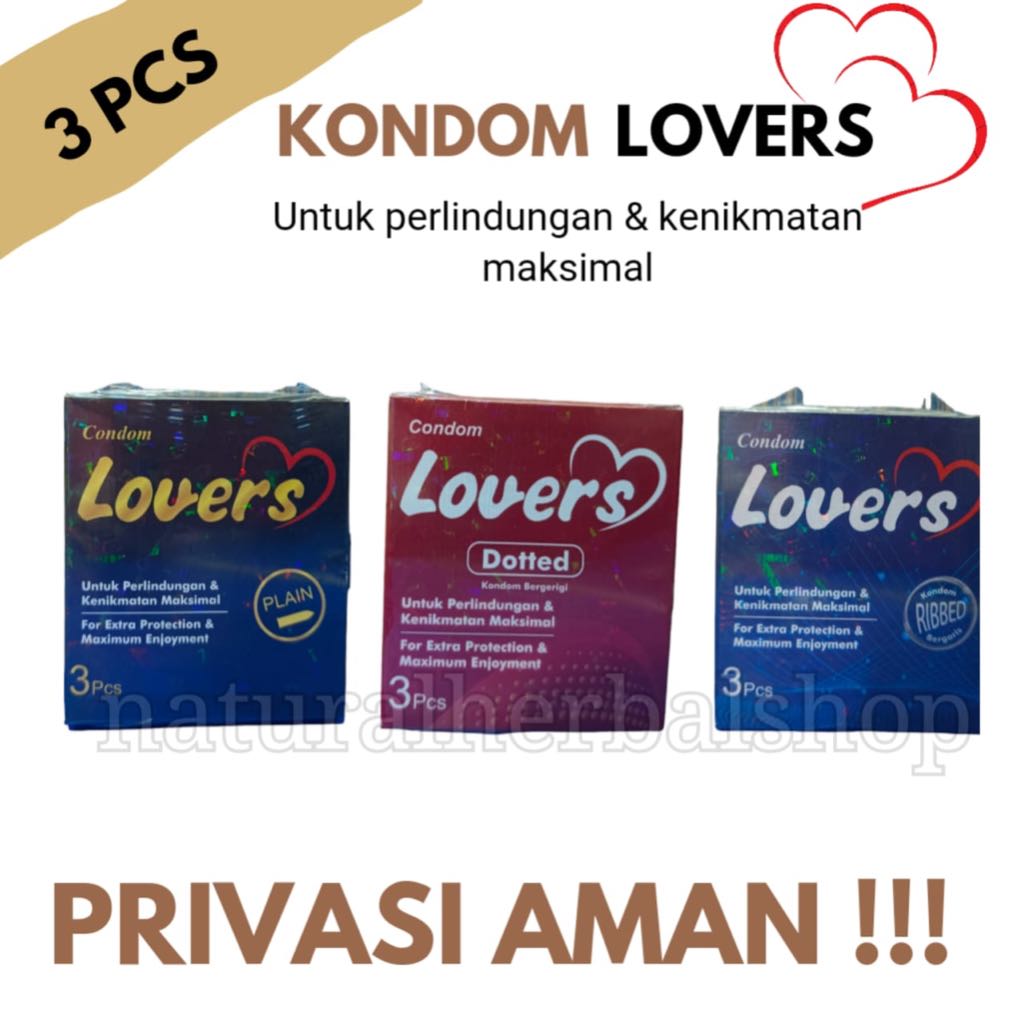 PRIVASI AMAN!! KONDOM LOVERS BERGERIGI ISI 3 PCS
