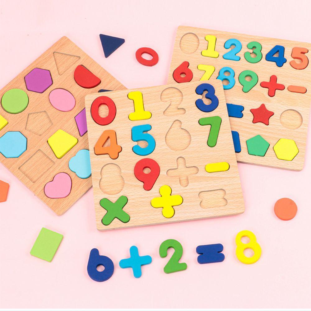 Puzzle 3D Kayu CHUNKY ALPHABET / Chunky Puzzle Kayu 3D ANGKA & BANGUN DATAR