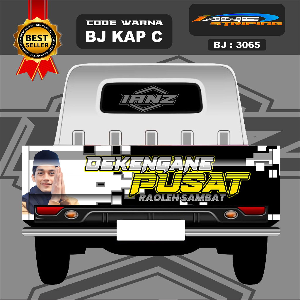 BJ 3065 DECAL MOBIL PICKUP GRANDMAX- DESAIN TULISAN - STICKER MOBIL PICK UP GRAND MAX