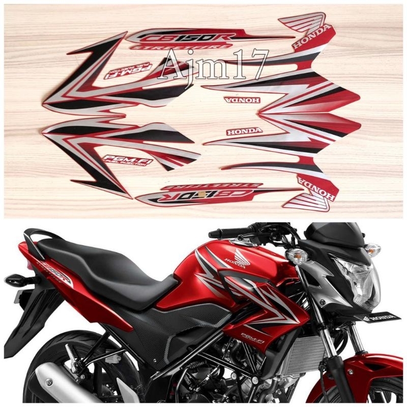 STIKER STRIPING CB 150 R CB150R CB 150R 2013 MERAH