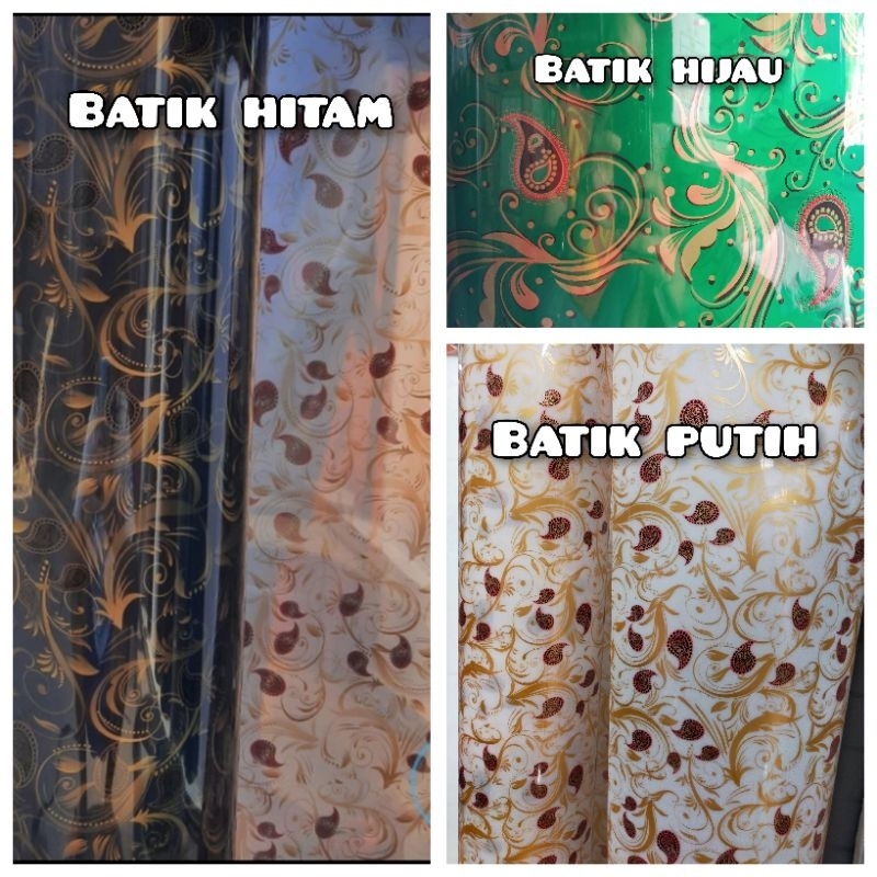 Fiber pagar plastik penutup pagar motif golden batik