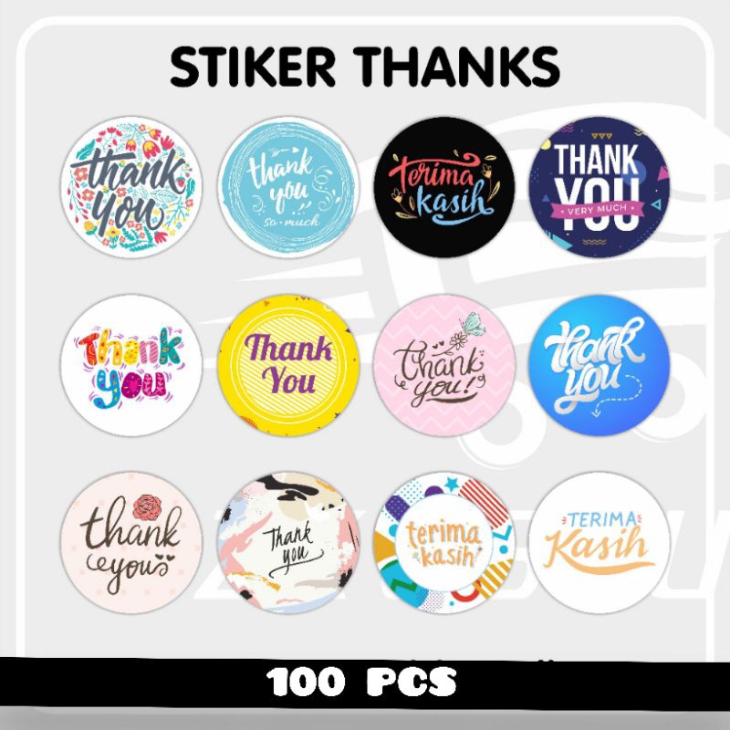 

Stiker Terimakasih 100 pcs / Stiker Thank You Murah