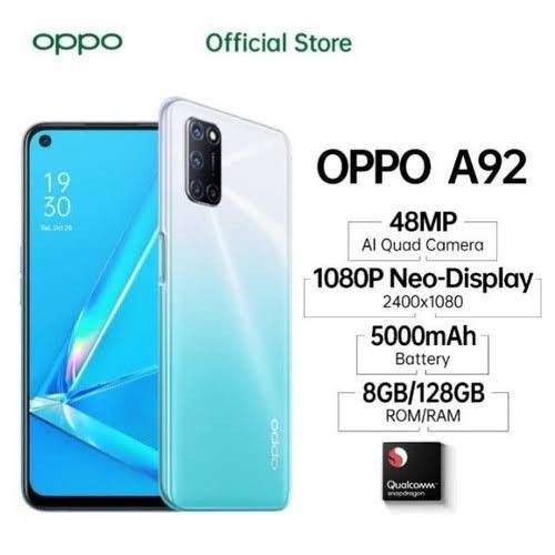 Oppo A92 Ram 8Gb Internal 128Gb Bergaransi 1 Tahun - White
