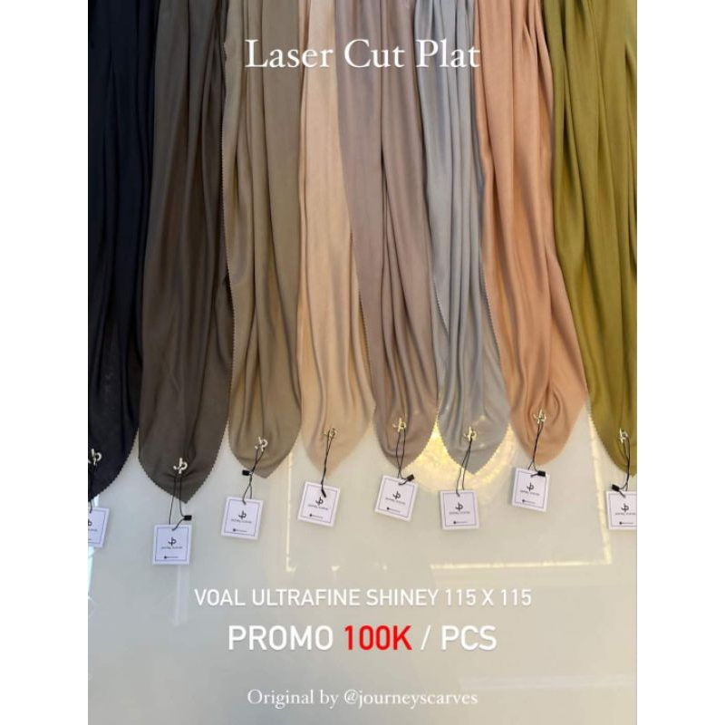 Jilbab polos Laser cut journey //journey plat