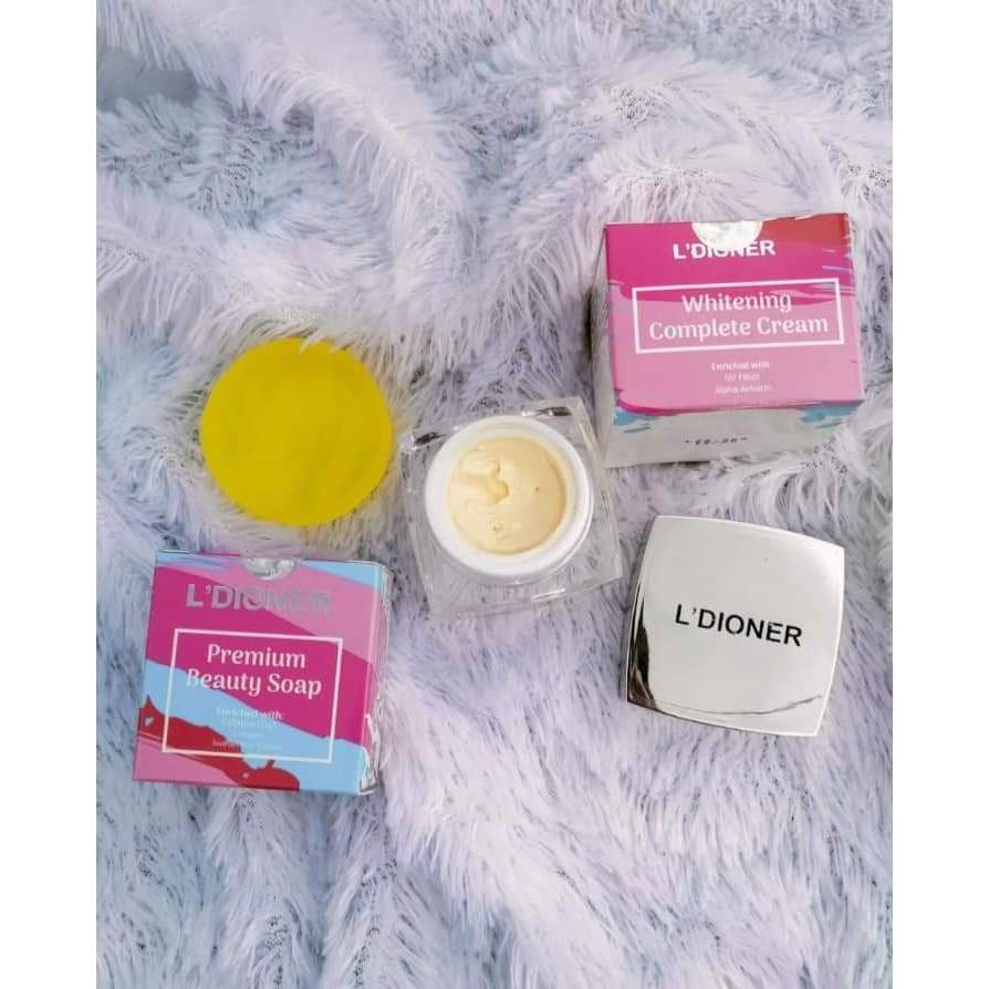 L'Dioner Day Night Facial Wash Peeling Beauty Water Bedak Padat