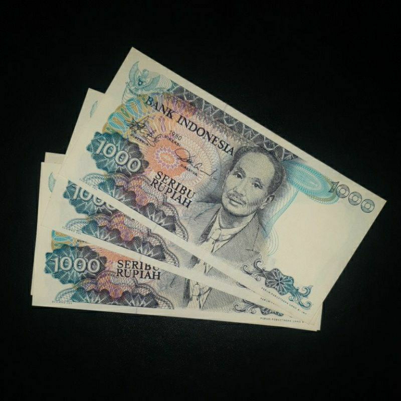 Uang Kuno 1000 Sutomo Tahun 1980 Gress  Aunc-UNC
