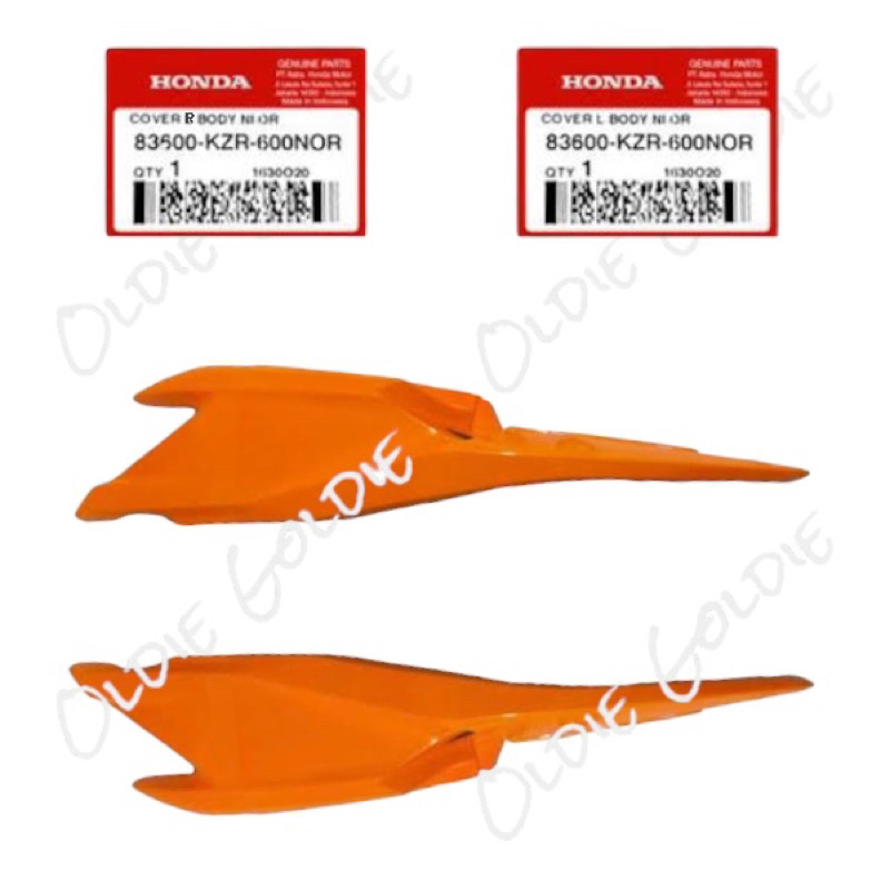 83500-KZR-600N0R 83600-KZR-600N0R Cover Body Kanan Dan Kiri 125 Old Lama 2012-2014 Orange