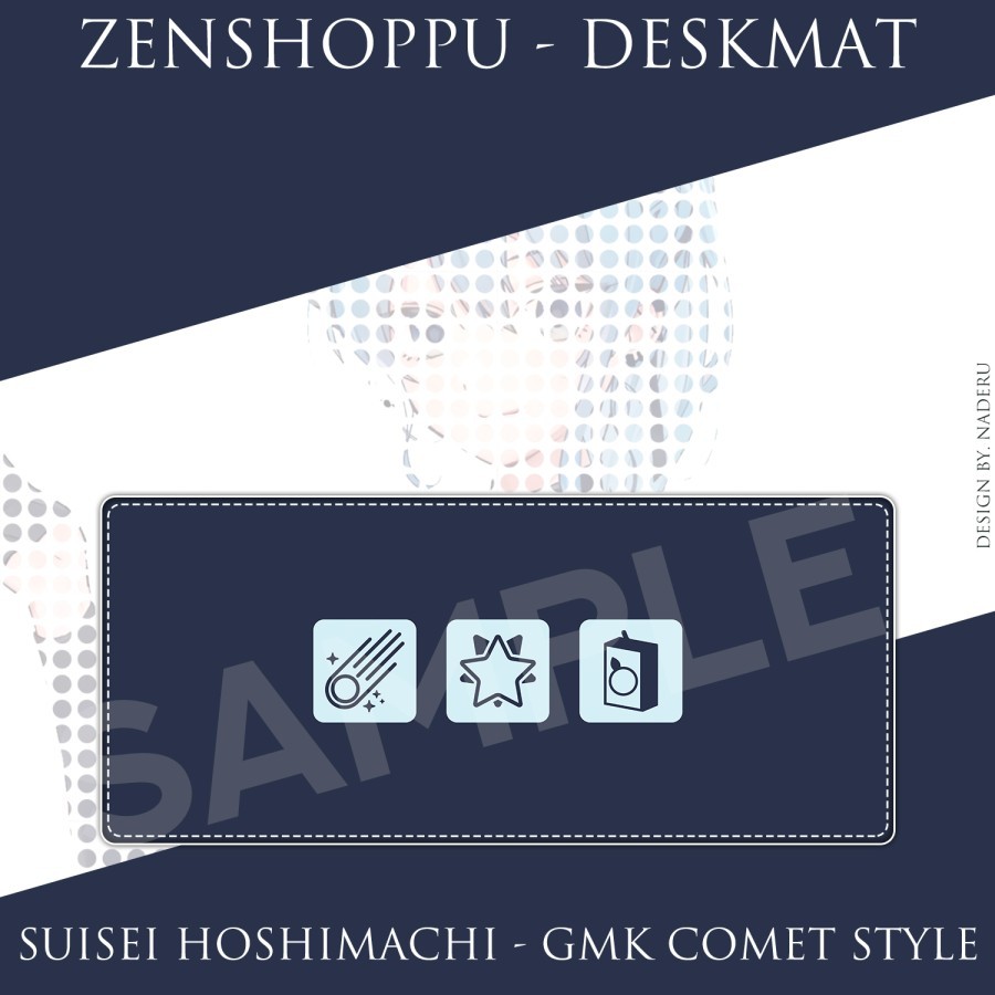 Hoshimachi Suisei GMK Comet Style Hololive Deskmat / Mousepad