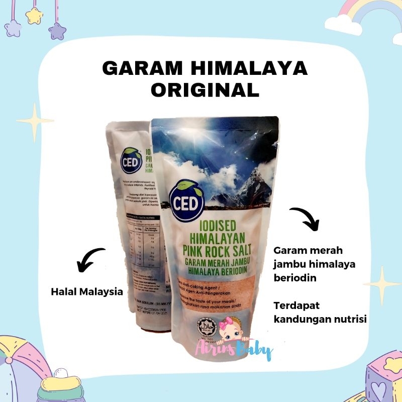 

BERLOGO HALAL 500gr NATURAL HIMALAYAN PINK ROCK SALT CED GARAM HIMALAYA MPASI HIMALAYA SALT SEHAT