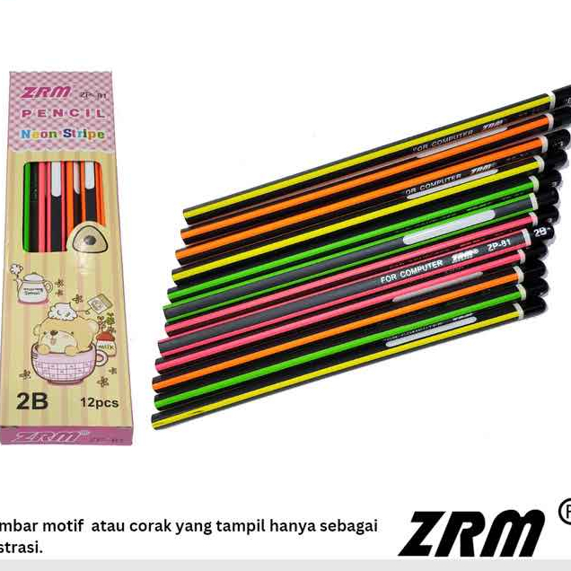

PENSIL 2B ZRM ZP-81 / Pensil ZRM 2B / ZP-81 Pencil 1 pak ( isi 12 pcs )