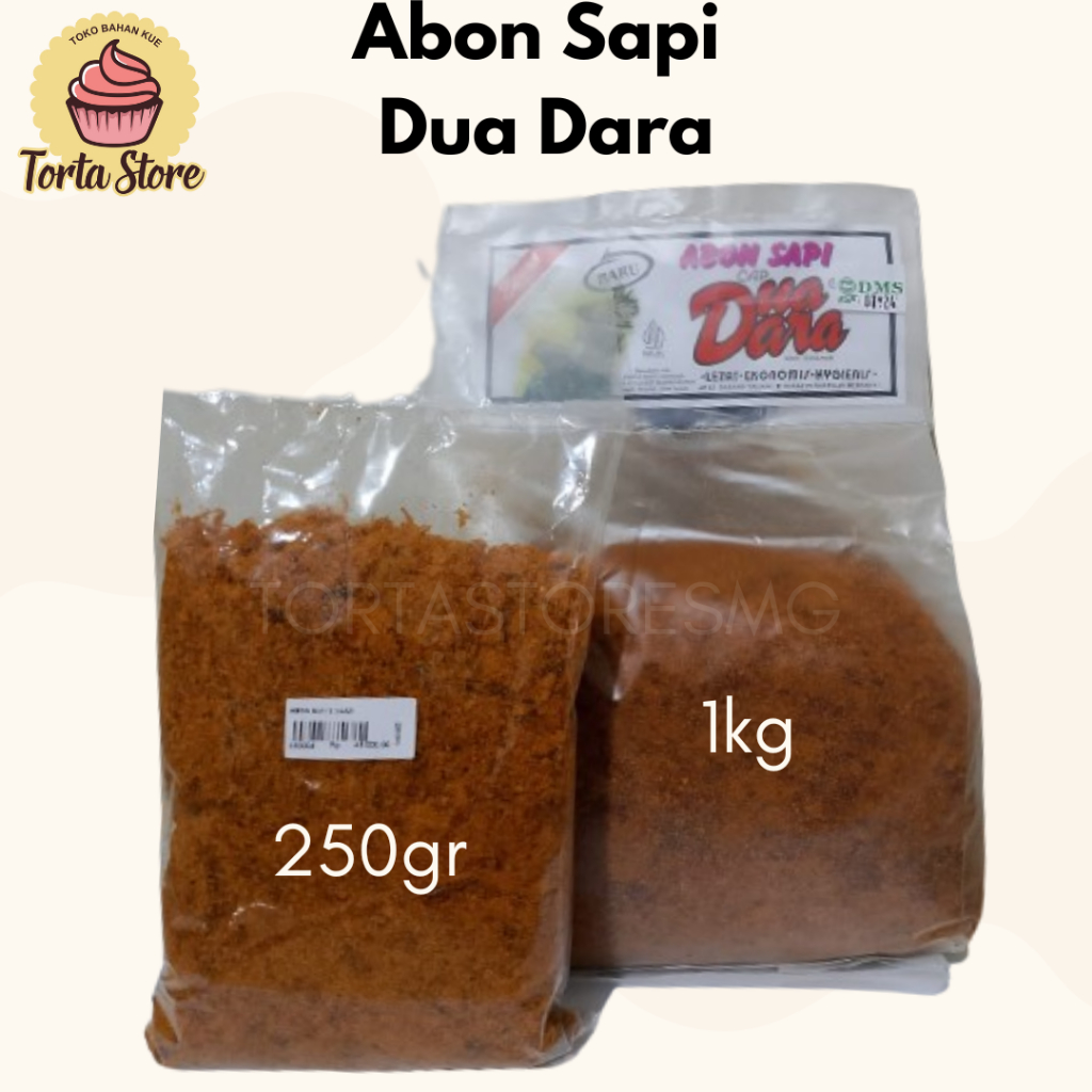 

Abon sapi cap dua dara kemasan 250gr dan 1kg