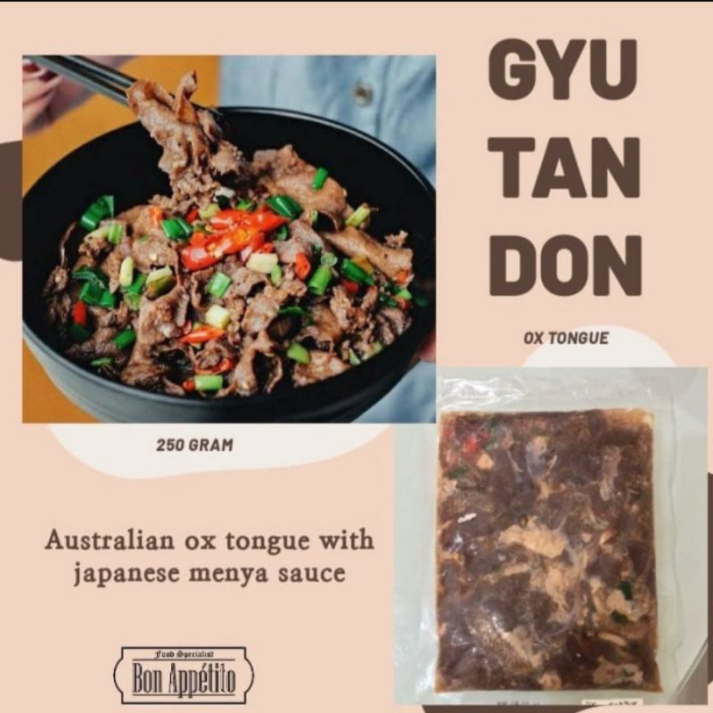 

Gyu Tan Don " Menya " / lidah sapi import with Japanese marinated