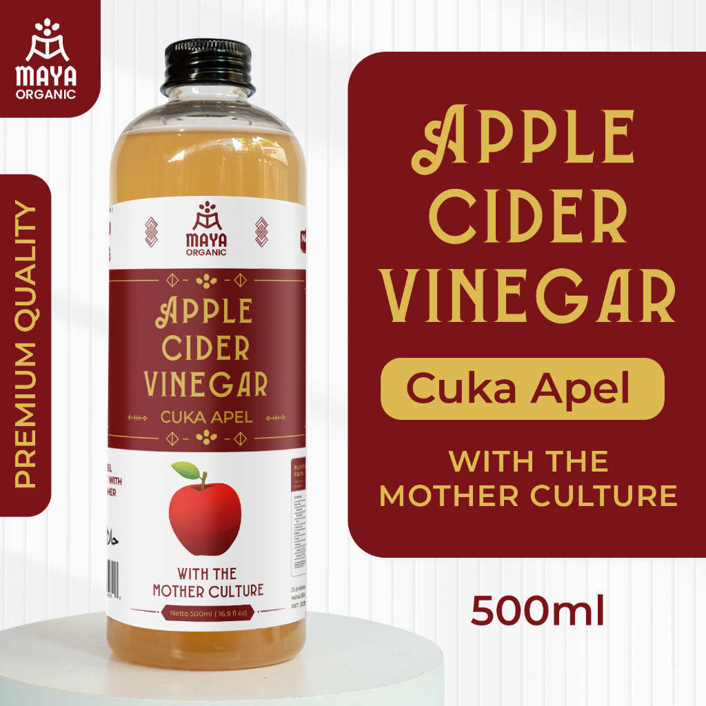 

MAYA Cuka Apel Organik The Mother / Premium Apple Cider Vinegar With The Mother Murni 100% Organik & Alami / Warna Pekat dan Rasa Kuat / Minuman Diet Sehat