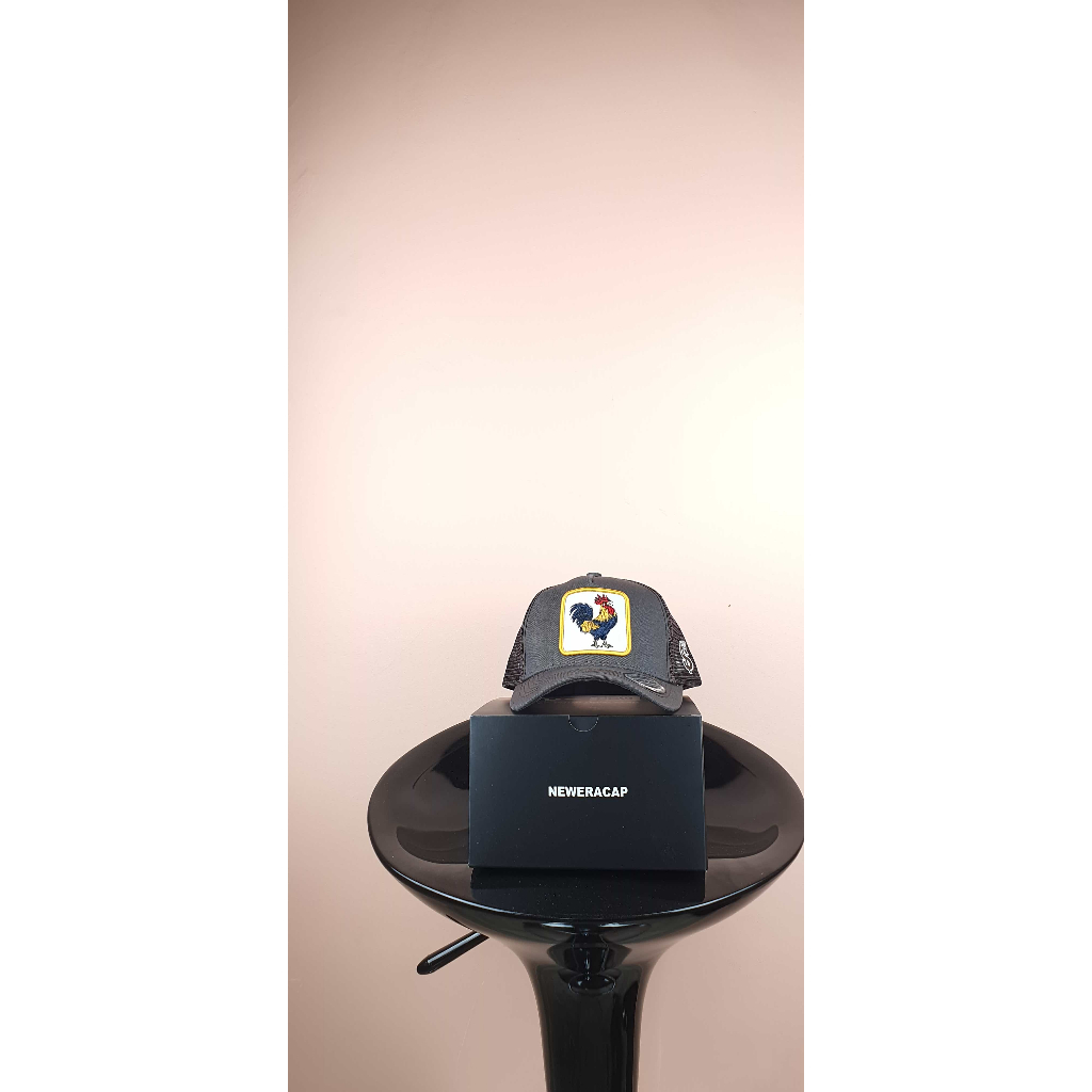 lokal caps abu coklat jaring nilon coklat logo ayam Topi Pria Baseball Snapback Polos Wanita Unisex 