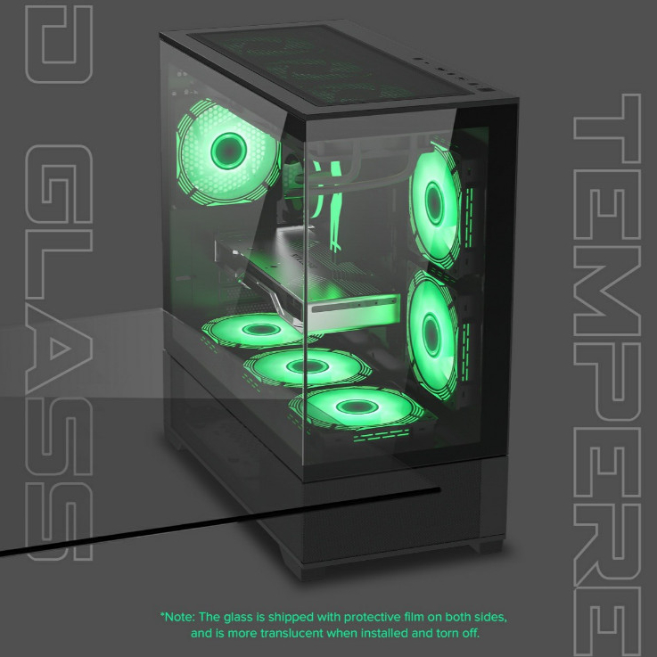PC Casing Gamemax VISTA Black MATX - MB Casing PC Gaming