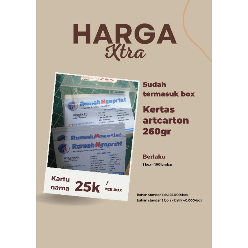 

CETAK KARTU NAMA CUSTOM (1BOX ISI 100PCS)