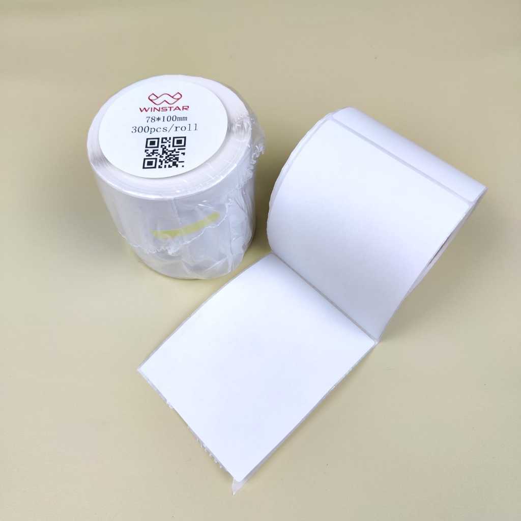 

Label Thermal 78mm x 100mm 300 pcs / Label Stiker Barcode Resi