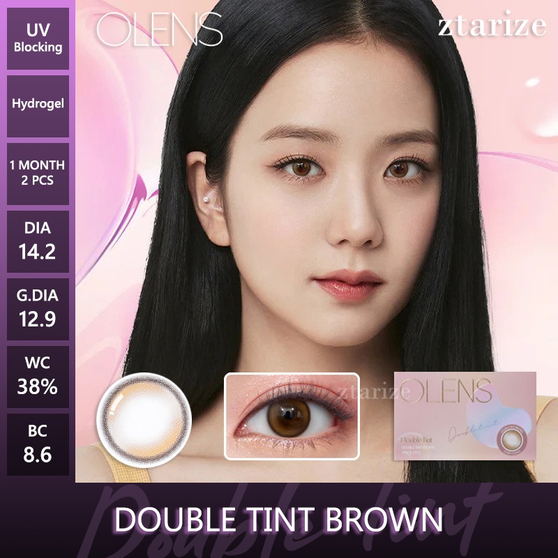 ztarize - Ready Stock - OLENS Double Tint Brown 1 Month Soft Contact Lens 1 Pair - OLENS x BLACKPINK