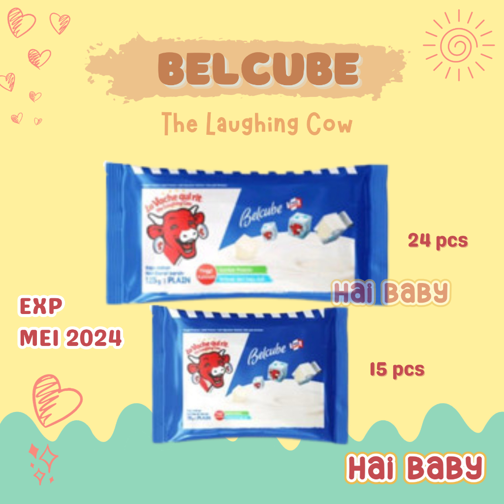 

The Laughing Cow Keju Belcube plain Cheese 125 gr keju mpasi bayi isi 24 cube