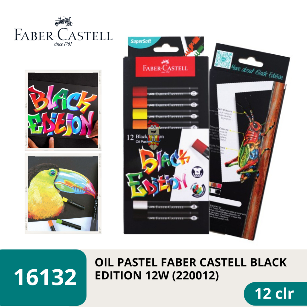 

Oil Pastel 12 Warna Faber Castell Black Edition Series