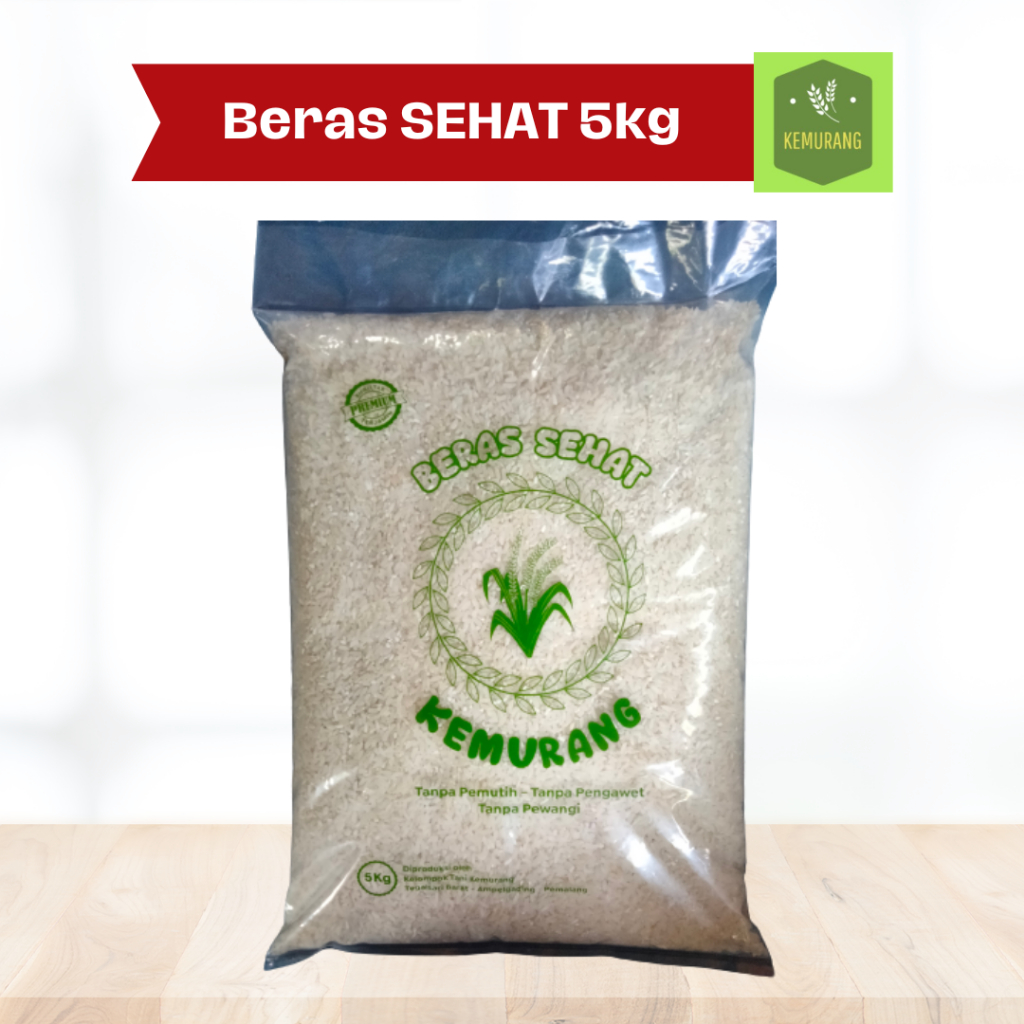 

Beras Sehat 5kg Kemurang-Tanpa Pemutih-Tanpa Pewangi-Tanpa Pengawet